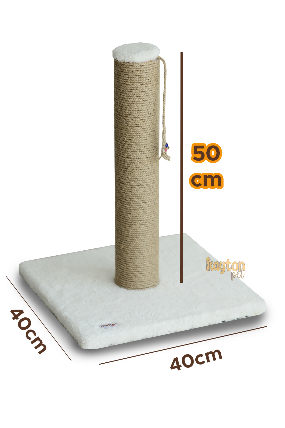 Jumbo 50cm Kalın Borulu Kedi Tırmalaması - Krem